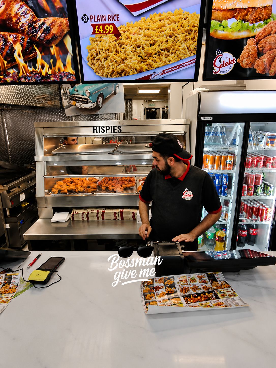 Inside Selekt Chicken near West Croydon station where the 100 chicken wings were bought